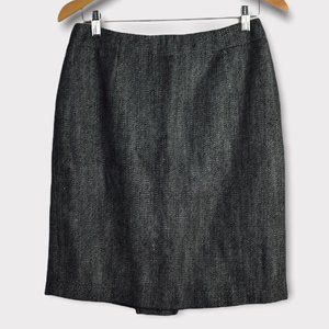 Banana Republic Skirt 6 Womens Gray Fully Lined Pencil Back Zip Career Workwear